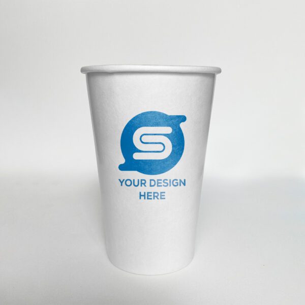 09. 16 oz custom paper cups with logo