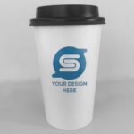 10. 16 oz custom logo paper cups with lid