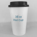 10. 16 oz custom paper cups with lid