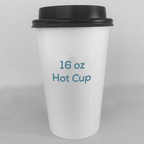 10. 16 oz custom paper cups with lid