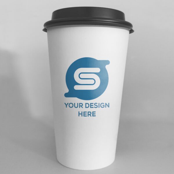 12. 20 oz custom logo paper cup with lid