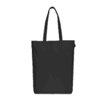 Canvas gusset custom tote bags - black