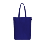 Canvas gusset custom tote bags - dark blue