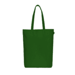 Canvas gusset custom tote bags - dark green