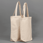 Canvas gusset custom tote bags - display