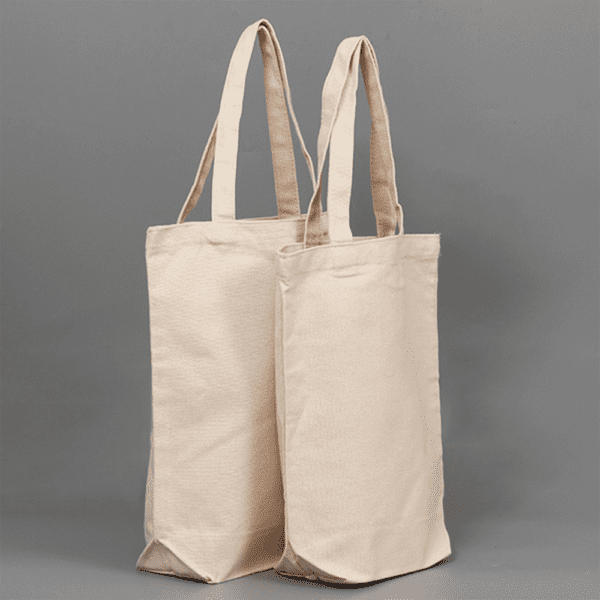 Canvas gusset custom tote bags - display