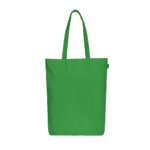 Canvas gusset custom tote bags - green