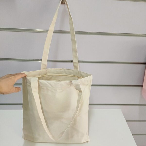 Cotton Custom Tote Bag Zipper