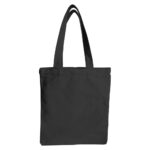 Cotton Custom Tote Bag with Zip Black