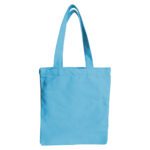 Cotton Custom Tote Bag with Zip Sky Blue
