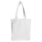 Cotton Custom Tote Bag with Zip White