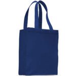 Cotton-canvas custom tote bags - navy