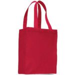 Cotton-canvas custom tote bags - red