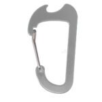 Custom Bottle Opener Carabiner - Silver