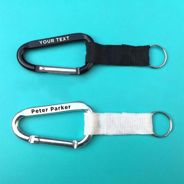 Custom Keychains Carabiner Keychain with Strap