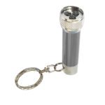 Custom Keychains -Round Flashlight-Gun Metal