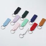 Custom Rectangle Leather Keychain 04