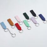 Custom Rectangle Leather Keychain 05