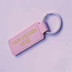 Custom Rectangle Leather Keychain