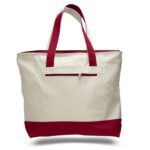 Custom Tote Bag with Pocket Red