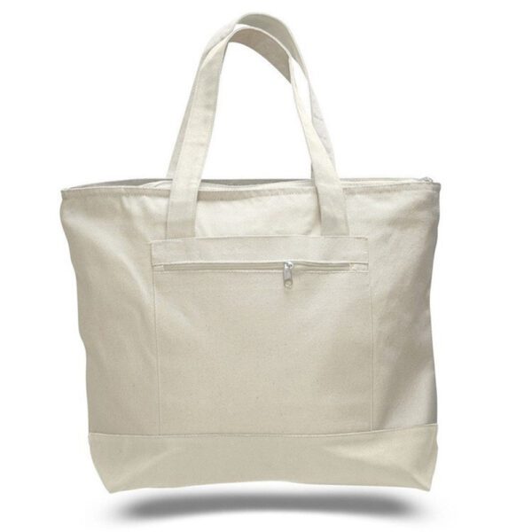 Custom Tote Bag with Pocket White