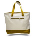 Custom Tote Bag with Pocket Yellow