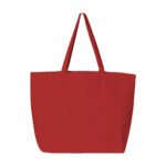 Custom tote bags - canvas jumbo red