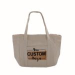 Front Pocket Canvas Tote Bag 1