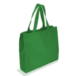 Full gusset jumbo custom tote bags - canvas green