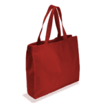 Full gusset jumbo custom tote bags - canvas red