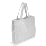 Full gusset jumbo custom tote bags - canvas white