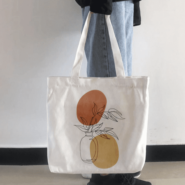 Jumbo custom tote bags - canvas display