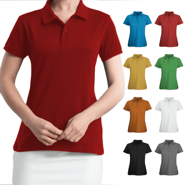 Polyester Custom Polo Shirts For Women 01