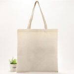 Reusable cotton custom tote bags - natural