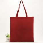 Reusable cotton custom tote bags - red
