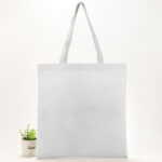 Reusable cotton custom tote bags - white