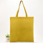 Reusable cotton custom tote bags - yellow