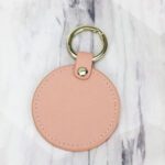 Round Leather Custom Kechains 01