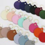 Round Leather Custom Kechains 03