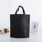 non-woven custom tote bags - Black