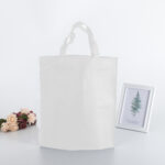 non-woven custom tote bags - White