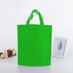 non-woven custom tote bags - green