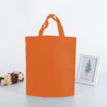 non-woven custom tote bags - orange
