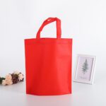 non-woven custom tote bags - red