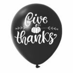 1. Custom Thanksgiving Balloons - Black