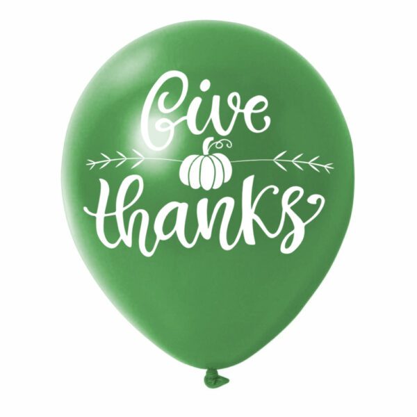 1. Custom Thanksgiving Balloons - Green