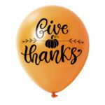 1. Custom Thanksgiving Balloons - Orange