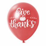 1. Custom Thanksgiving Balloons - Red