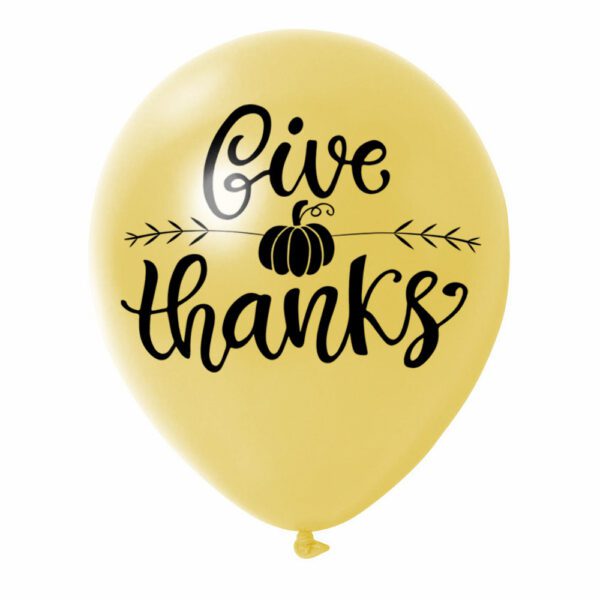 1. Custom Thanksgiving Balloons - Yellow