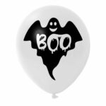1. White Halloween Balloons